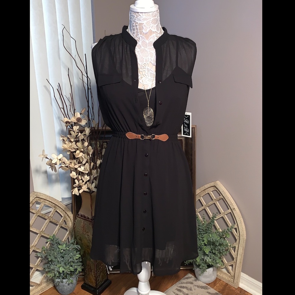 Belted Sleeveless Tunic
